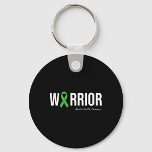 Mental Health Awareness Green Ribbon 2  Keychain