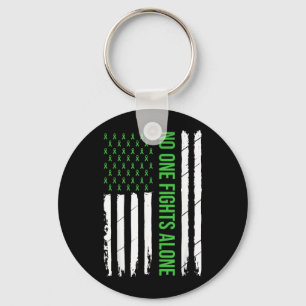 Mental Health Awareness Green Ribbon Keychain
