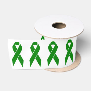 Mental Health Awareness Green Ribbon Satin Ribbon