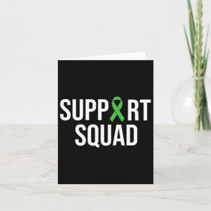 Mental Health Awareness Green Ribbon Support Squad Card