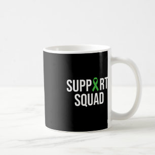 Mental Health Awareness Green Ribbon Support Squad Coffee Mug