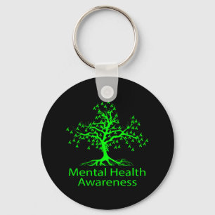 Mental Health Awareness Green Tree Mental Health A Keychain