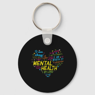 Mental Health Awareness Heart Mental Health S Keychain