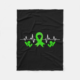 Mental Health Awareness Heartbeat Mental Therapist Fleece Blanket