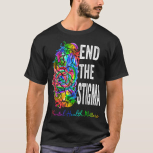 Mental Health Awareness Hope Fight The Stigma Brai T-Shirt
