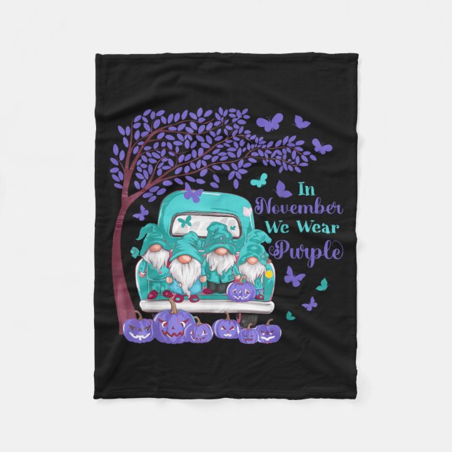 Mental Health Awareness Image Fleece Blanket (Front)