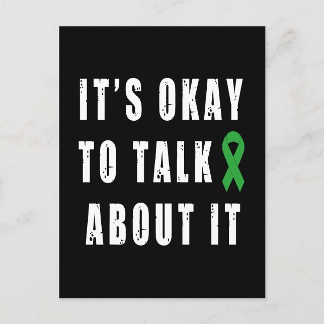 Mental Health Awareness It's Okay To Talk About It Postcard (Front)