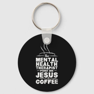 Mental Health Awareness Jesus & Coffee Mental Keychain