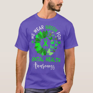Mental Health Awareness Leopard Sunflower 3611  T-Shirt