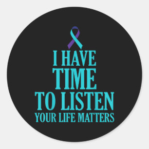 Mental Health Awareness Live S Suicide Prevention Classic Round Sticker