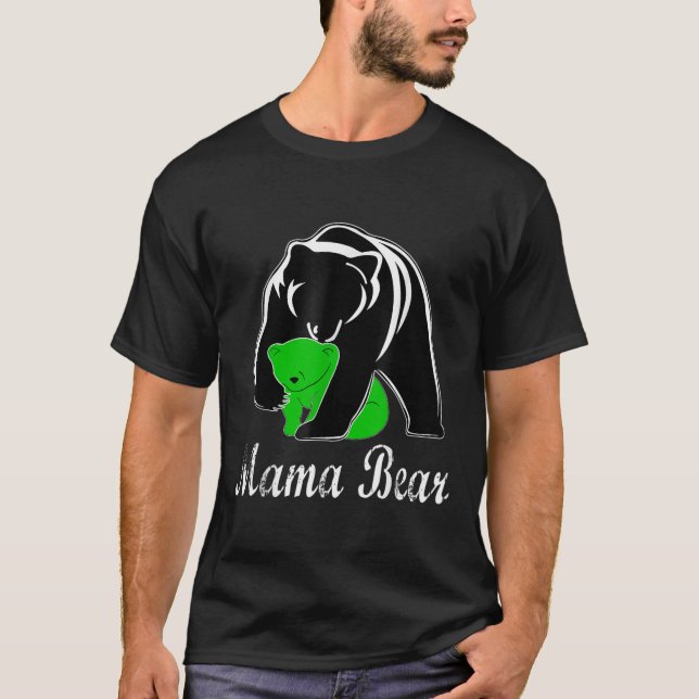 Mental Health Awareness Mama Bear Support Mental H T-Shirt (Front)