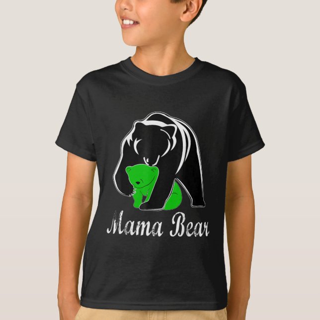 Mental Health Awareness Mama Bear Support Mental H T-Shirt (Front)