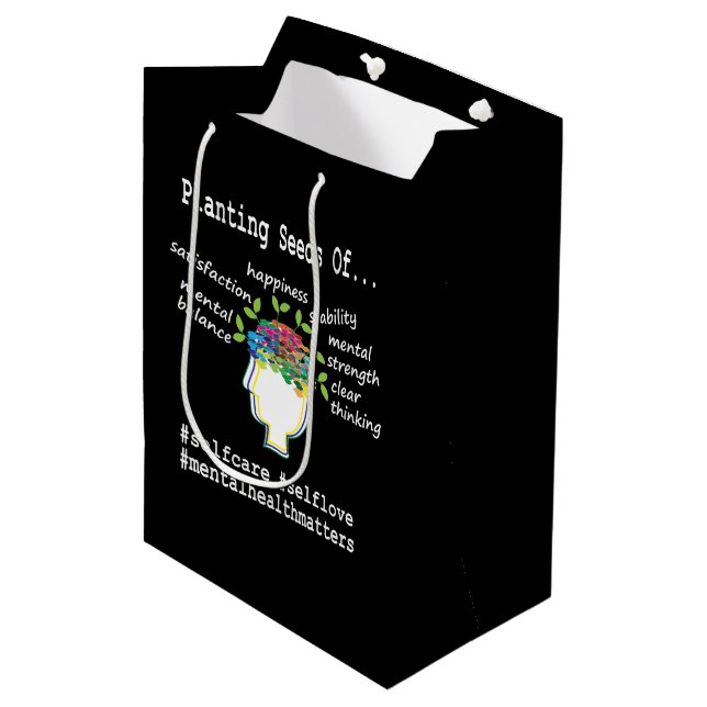Mental Health Awareness Medium Gift Bag (Front Angled)