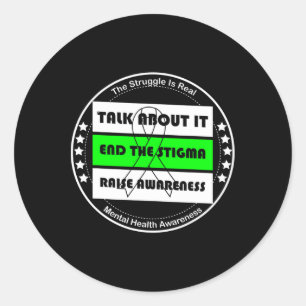 Mental Health Awareness Mental Health Autism Aware Classic Round Sticker