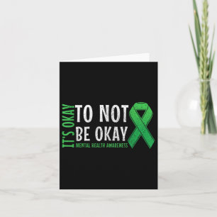 Mental Health Awareness Mental Health S Green Ribb Card