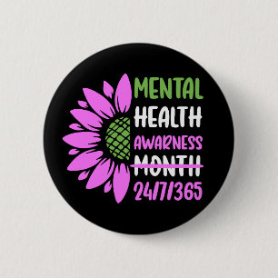Mental Health Awareness Month 2 Inch Round Button