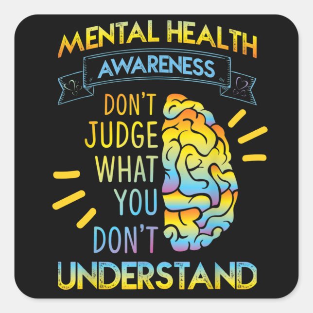 Mental Health Awareness Month | Choose To Live Square Sticker (Front)
