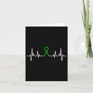 Mental Health Awareness Month Green Ribbon Heartbe Card