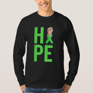 Mental Health Awareness Month Hope Light Green Rib T-Shirt