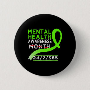 Mental Health Awareness Month Of May Fight The Sti 2 Inch Round Button