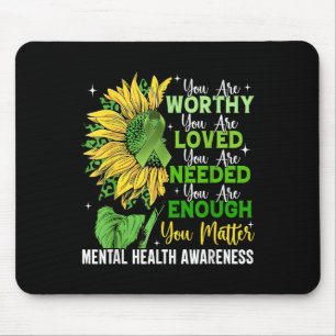 Mental Health Awareness Motivational Support Sunfl Mouse Pad