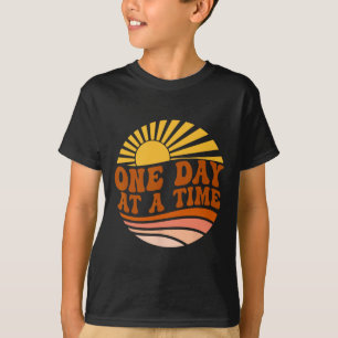 Mental Health Awareness One Day At A Time Retro Su T-Shirt