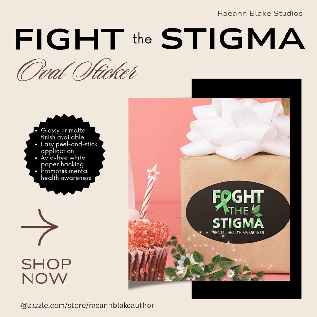 Mental Health Awareness Oval Sticker (Creator Uploaded)