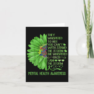 Mental Health Awareness Problems Sunflower I Am Th Card