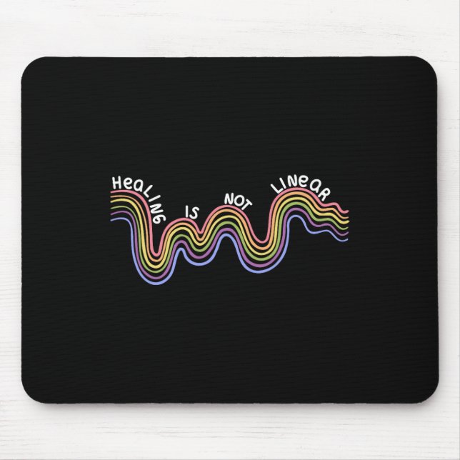 Mental Health Awareness Rainbow  Mouse Pad (Front)