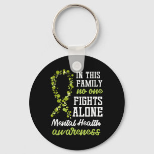 Mental Health Awareness Ribbon Depression Suicide Keychain