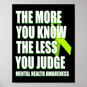 Mental Health Awareness - Ribbon Support May Month Poster