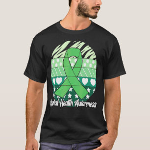 Mental Health Awareness Ribbon Warrior Counsellor  T-Shirt