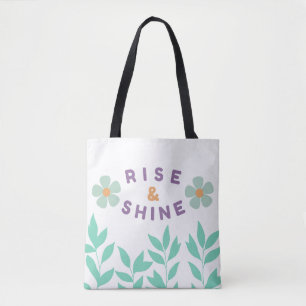 Mental health awareness rise and shine tote bag 