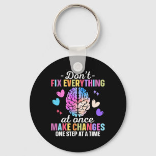 Mental Health Awareness Self Care Keychain