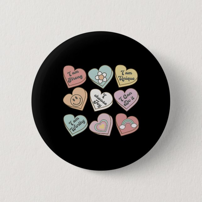 Mental Health Awareness Self Care Problems Kind In 2 Inch Round Button (Front)