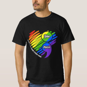 Mental Health Awareness Semicolon LGBTQ Suicide Pr T-Shirt