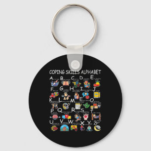 Mental Health Awareness Shirt For Women Counsellor Keychain