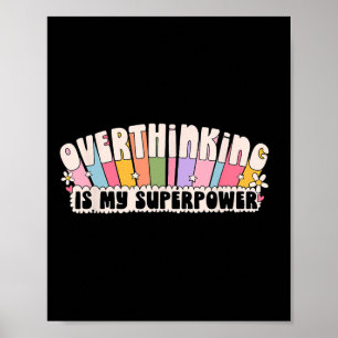 Mental Health Awareness Shirt Groovy Retro Overthi Poster