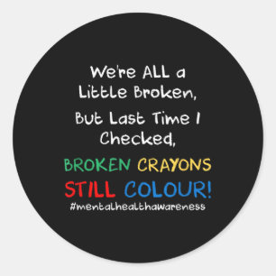 Mental Health Awareness Suicide Prevention T Shirt Classic Round Sticker