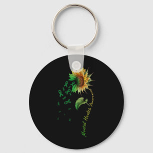 Mental Health Awareness Sunflower Comfort Colours Keychain