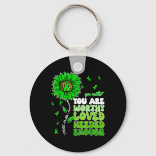 Mental Health Awareness Sunflower Green Mental Hea Keychain