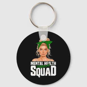 Mental Health Awareness Support Women Survivor Men Keychain