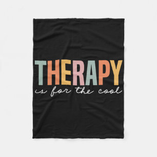 Mental Health Awareness Therapy Is For The Cool Fleece Blanket