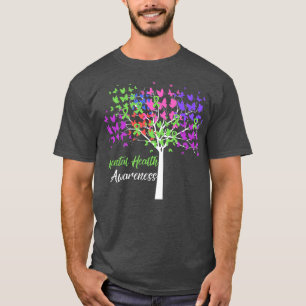 Mental Health Awareness Tree Ribbons Supporter Gra T-Shirt