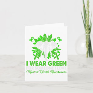 Mental Health Awareness Wear Green -mental Therapi Card