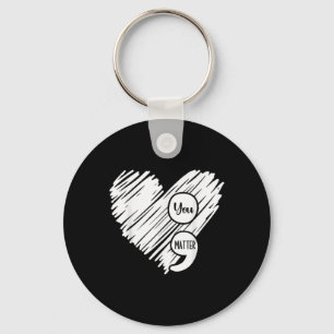 Mental Health Awareness Week Semicolon Suicide Pre Keychain