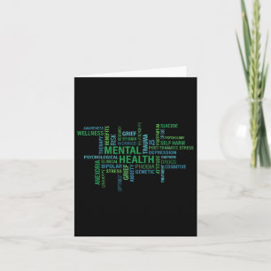 Mental Health Awareness Word Spread Card