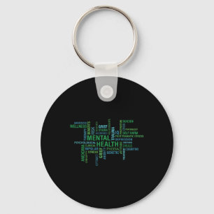 Mental Health Awareness Word Spread Keychain