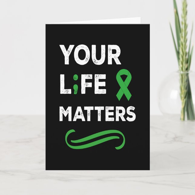 Mental Health Awareness Your Life Matters Card (Front)