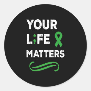 Mental Health Awareness Your Life Matters Classic Round Sticker